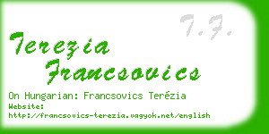 terezia francsovics business card